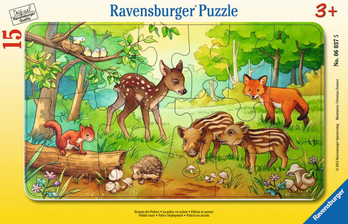 Image Ravensburger Tierkinder des Waldes Puzzle, 15 Teile