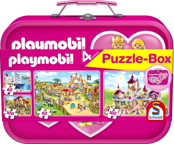 Image Playmobil, Puzzle-Box pink, 2x60, 2x100