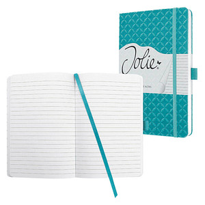 Image SIGEL Notizbuch "Jolie Flair", DIN A6, liniert, türkis Hardcover-Einband, aus g