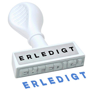 Image WEDO Textstempel "ERLEDIGT", Abdruckbreite: 45 mm