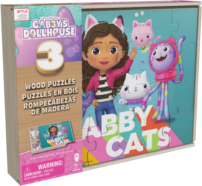 Image CGI Gabbys Dollhouse Holzpuzzle 3er Set