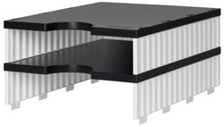 Image STYRO Aufbaueinheit styrodoc uno, 2 Fächer, weiß/schwarz Sortierstation 1-breit