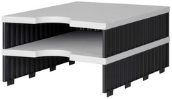 Image styro Aufbaueinheit styrodoc uno, 2 Fächer, schwarz/grau