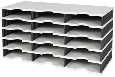 Image styro Grundeinheit styrodoc trio, 15 Fächer, schwarz/grau