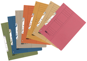 Image HAMELIN ELBA Einhakhefter aus Karton, rot, Behördenheftung halber Vorderdeckel,