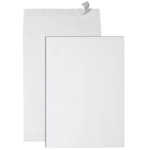 Image dundee Faltentaschen DIN B4 ohne Fenster weiß mit 4,0 cm Falte, 10 St.