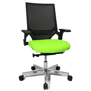Image Topstar Bürostuhl T300, TA309A T350 apfelgrün, schwarz, alu Stoff