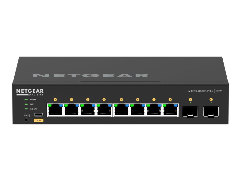 Image NETGEAR 10PT M4250-8G2XF-POE+ Managed Switch