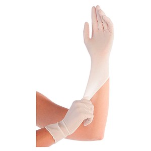 Image HYGOSTAR unisex Einmalhandschuhe ELASTIC weiß Größe M 100 St.