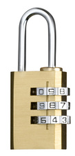 Image Wonday Zahlen-Sicherheitsschloss, aus Messing, 20 mm