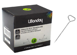 Image Wonday Stecknadel mit dreieckigem Kopf, vernickelt