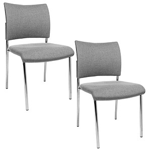 Image 2 Topstar Besucherstühle Visit 10 NV190 G23 grau Stoff