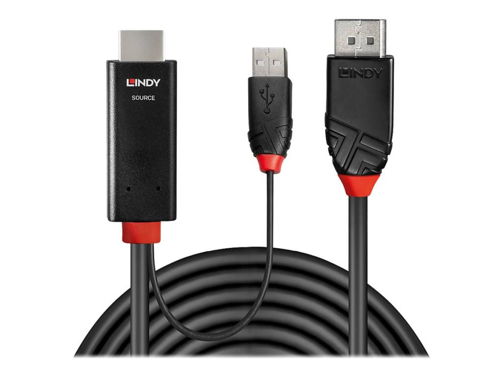 Image LINDY 2m HDMI an DisplayPort Adapterkabel