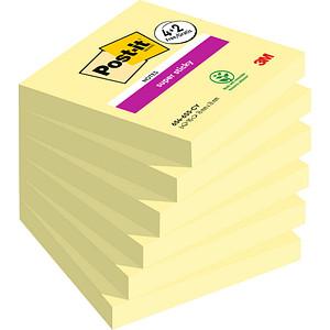 Image Post-it Haftnotizen Super Sticky Notes, 76 x 76 mm, 4+2