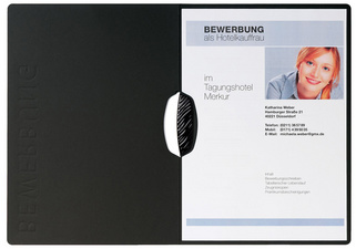 Image PAGNA Bewerbungsmappe "Swing", DIN A4, aus Karton, schwarz