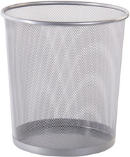Image WESTCOTT Papierkorb, aus Drahtmetall, 12,3 L, silber