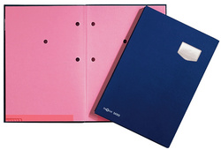 Image PAGNA Unterschriftenmappe "DE LUXE", DIN A4, 20 Fächer, blau