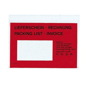 Image 250 VP Lieferscheintaschen Kunststoff DIN C6