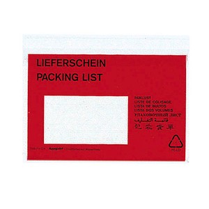 Image 250 VP Lieferscheintaschen Kunststoff DIN C6