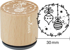 Image COLOP Motiv-Stempel Woodies "Weihnachtskugeln"