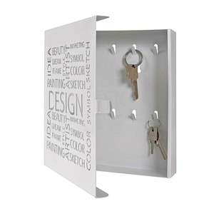 Image HAKU Möbel Schlüsselkasten weiß mit 10 Haken