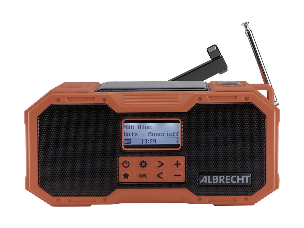 Image ALBRECHT DR 112 DAB+ Outdoor Kurbelradio DAB+ und UKW Empfang , SOS, Taschenlam