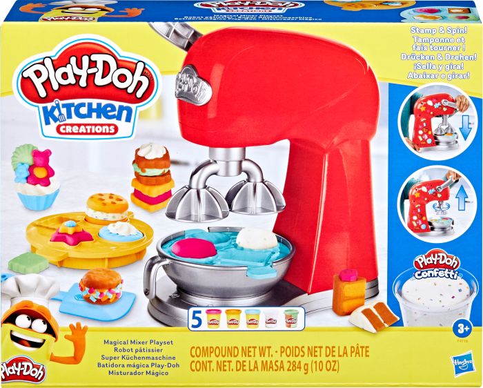 Image Play-Doh Knete Küchenmaschine farbsortiert, 5 Farben je 56,0 g & Zubehör