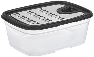 Image GastroMax Reibe mit Auffangbehälter, transparent/schwarz