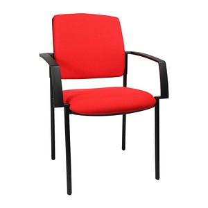 Image 2 Topstar Besucherstühle BtoB 10 BB100A G21 rot Stoff