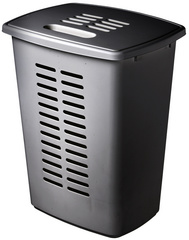 Image orthex Wäschebox, mit Deckel, 60 Liter, dunkelgrau