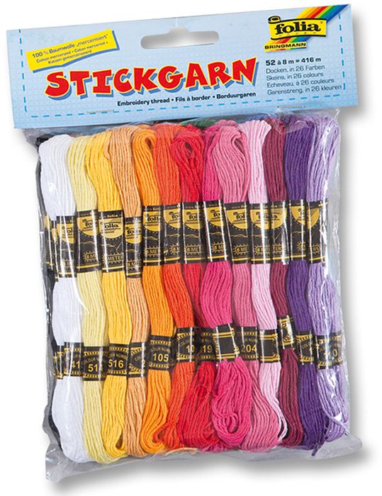 Image folia Garn zum Sticken matt mehrfarbig 1,0 mm x 8,0 m