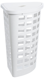 Image plast team Wäschesammler BOSTON, 54 Liter, eckig, weiß