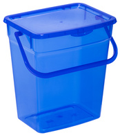 Image plast team Waschmittelbox, 6 Liter, blau-transparent