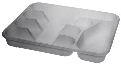 Image plast team Besteckkasten, 5 Fächer, weiß