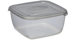 Image plast team Gefrierdose Polar, 1,5 Liter, grau, quadratisch