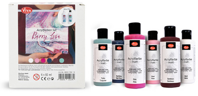 Image ViVA DECOR Acrylfarben-Set "Berry Love", 6-teilig