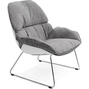 Image PAPERFLOW Sessel LAZY grau silber Stoff