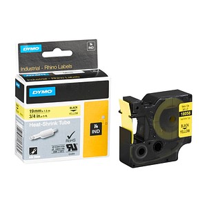 Image DYMO Schrumpfschlauch RHINO  18058, 19 mm schwarz auf gold