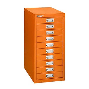 Image BISLEY MultiDrawer™ L2910 Schubladenschrank orange mit 10 Schubladen 27,8 x 38,0 x 59,0 cm
