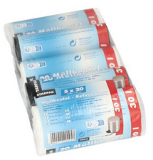 Image PAPSTAR Mülleimerbeutel HDPE, 30 Liter, farbig sortiert
