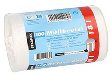 Image PAPSTAR Mülleimerbeutel HDPE, 18 Liter, weiß