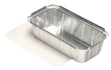 Image STARPAK Aluminium-Schale eckig, mit Deckel, 650 ml