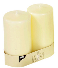 Image PAPSTAR Stumpenkerze "Ivory", Durchmesser: 80 mm, elfenbein