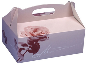 Image PAPSTAR Gebäck-Karton mit Tragegriff, 200 x 130 x 90 mm aus Pappe, Materialstär