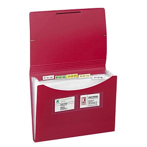Image FolderSys Fächermappe 5 Fächer rot