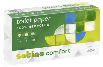 Image satino by wepa Toilettenpapier Comfort, 2-lagig, hochweiß