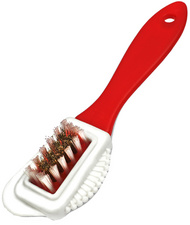 Image Peggy Perfect Schuhbürste für Wildleder, rot/weiß
