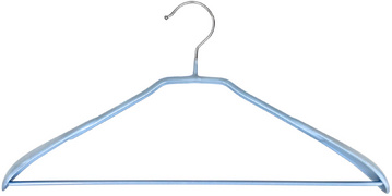 Image Peggy Perfect Metall-Kleiderbügel mit Steg, gummiert, grau