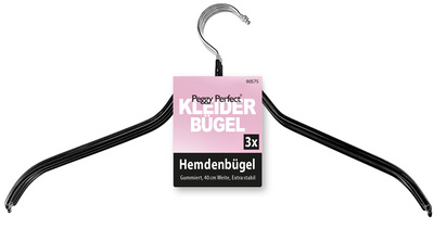 Image Peggy Perfect Metall-Kleiderbügel ohne Steg, 3er Pack