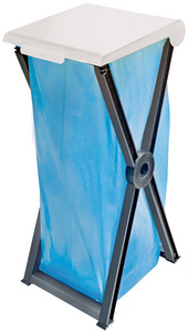 Image Peggy Perfect Müllsackständer, mit Deckel, schwarz / weiß